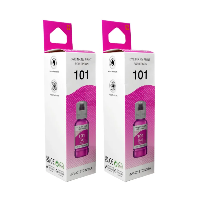 Комплект 2 шт. Чернила 101 (NV-C13T03V34A)  для Epson L4150  (70 мл) Magenta, артикул NV-C13T03V34A/2
