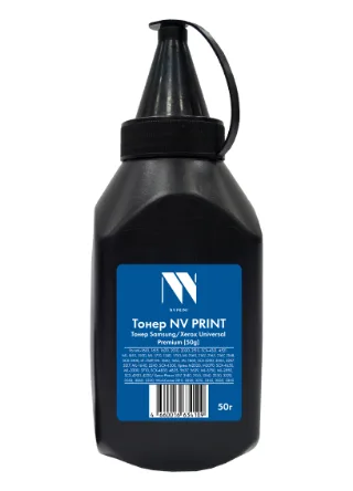Тонер NV Print для Samsung/Xerox Universal ML1710 Premium (50г) для ML-1610, 1615, 1620, 1625, 2010, 2015, 2020, 2510, 2570, 2571, SCX-4321, 4521, ML-1410, 1500, 1510, ML-1710, 1740, 1745, 1750, 1755, 1780, ML-2160, 2162, 2165, 2167, 2168, SCX-3400, 3405, 3407, SF-760P, ML-1660, 1665, 1667, 1670, ML-1860, 1865, 1867, SCX-3200, 3205, 3207, 3217, ML-1640, 1641, 1645, 2240, 2241, SCX-4300, Xpress M2020, M2021,  M2022, M2070, M2071, SCX-4650, 4655, ML-3300, 3310, 3312, 3710, 3712, SCX-4833, 4835, 5637, 5639, 5737, 5739, ML-3750,  ML-2850, SCX-4200, 4220 / Xerox Phaser 3117, 3140, 3155, 3160, 3250, 3320, 3052, 3260, 3330; WorkCentre 3210, 3220, 3315, 3325, 3215, 3225, 3335, 3345 совместимый, артикул NV-S/X-UNIV-PR-50G