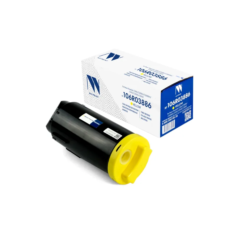 Тонер-картридж NV Print совместимый NV-106R03886 Yellow для Xerox VersaLink C500/C500N/C500DN/C505/C505S/C505X (9000k), артикул NV-106R03886Y