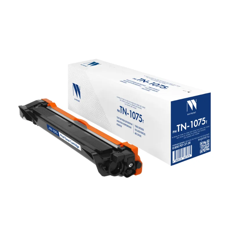 Картридж NV Print совместимый NV-TN-1075T для Brother HL-1110R/ HL-1112R/ DCP-1510R/ DCP-1512R/ MFC-1810R/ MFC-1815R/ HL-1210WR/ HL-1212WR/ DCP-1610WR/ DCP-1612WR/ MFC-1912WR (1000k), артикул NV-TN1075T