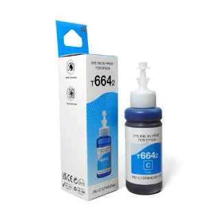 Чернила NV Print T6642 (NV-C13T66424A) для аппаратов Epson (70 ml) Cyan (в коробке) совместимые, артикул NV-C13T66424A