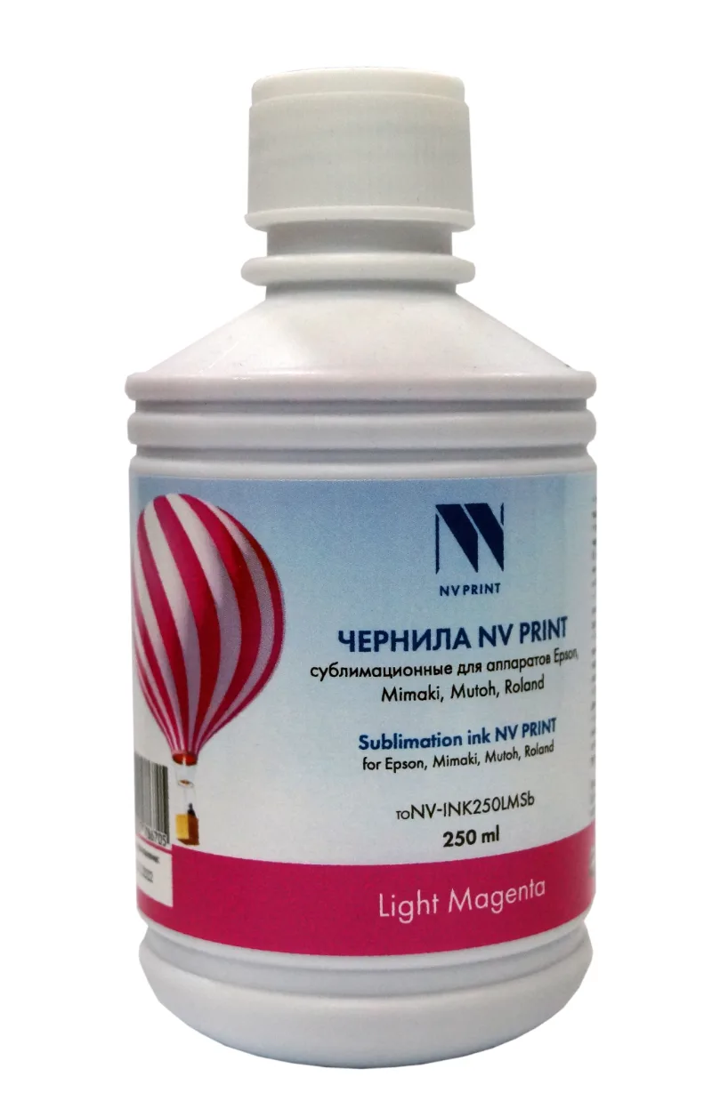 Чернила NV PRINT сублимационные NV-INK250LMSb для аппаратов Epson, Mimaki, Mutoh, Roland (250ml) Light Magenta, артикул NV-INK250LMSb