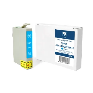 Струйный картридж NV Print T0922 (NV-C13T09224A10) Cyan для Epson Stylus C91/CX4300/T26/TX106/TX109/TX119 (13.5 мл) совместимый, артикул NV-C13T09224A10