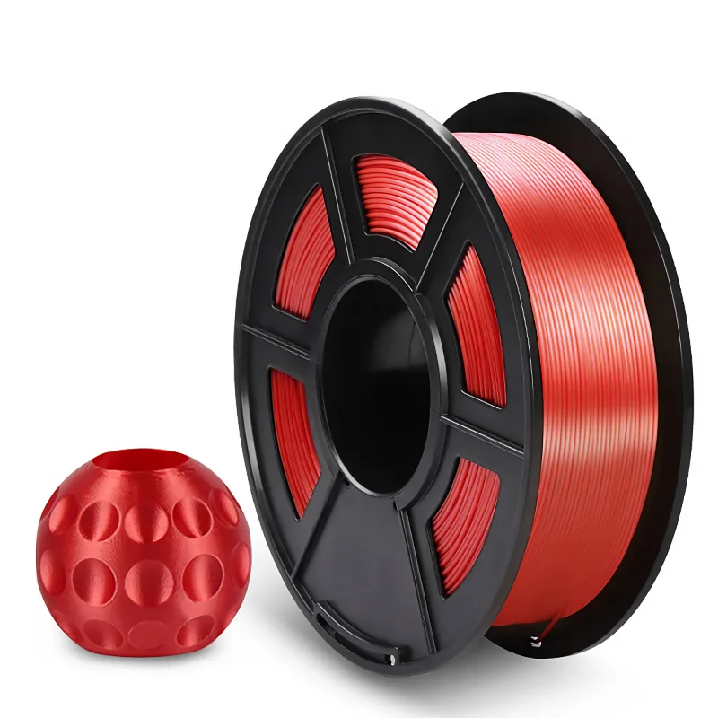 Филамент NV PRINT Silk PLA+ Red Красный для 3D печати диаметр 1.75мм    масса 1 кг, артикул NV-3D-SILK-PLA-P-RED
