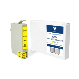 Струйный картридж NV Print T0734 (NV-C13T10544A10) Yellow для Epson Stylus C110/СХ3900/CX4900/TX200/400/600 (13.5 мл) совместимый, артикул NV-C13T10544A10